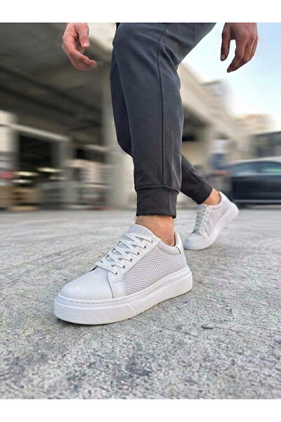 Anka Knit Mesh & Mat Deri - Sportif Erkek Sneaker