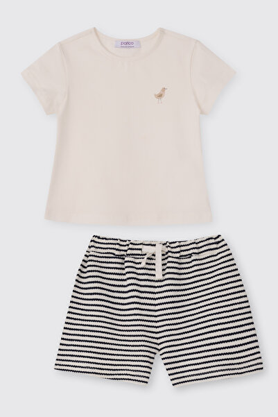 Panço Baby Girl 2-Piece Navy Blue Set