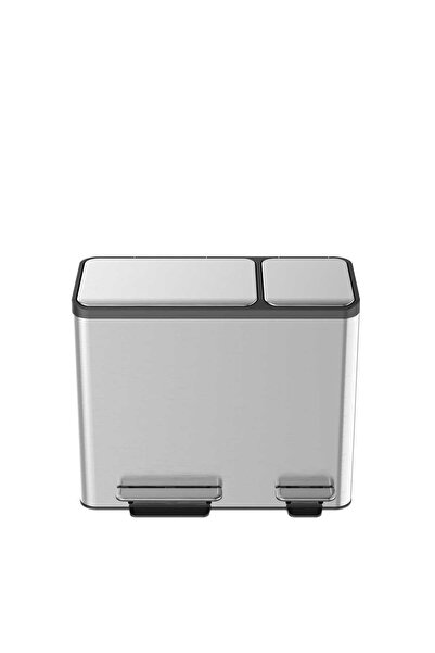 EKO Coș de gunoi cu pedală, EKO, EcoCasa, 30+15 litri, 2 compartimente, inox
