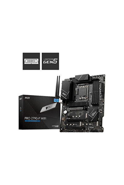 MSI Placă de bază PRO Z790-P WIFI LGA1700 DDR5 PCIe 5.0 Wi-Fi 6E LAN 2.5G