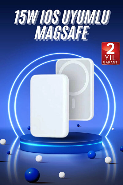 ErturkStore Mey İthalat® Magsafe Battery Pack Powerbank Kablosuz Şarj 5.000 mah