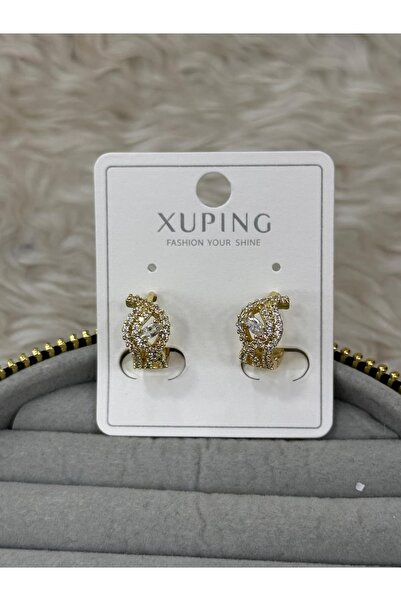 BY YASİN TOPÇU Xuping Sparkling Zircon Stone Special Design Hoop Earrings