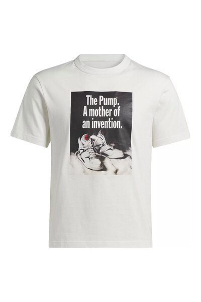 Reebok Tricou grafic BB Pump cu mânecă scurtă pentru bărbați, mărimea S
