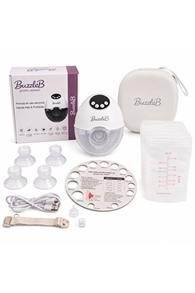 BuzzleB Pompa de San Electrica BuzzleB® Pro Comfort, Hands-Free, Portabila, S...