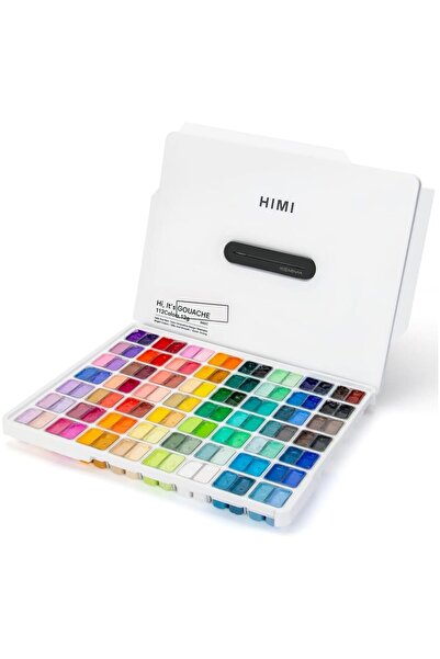 Art & Art HIMI Twin Cup Gouache Set 112 Renk x 12 gr Guaj Boya (White Case)