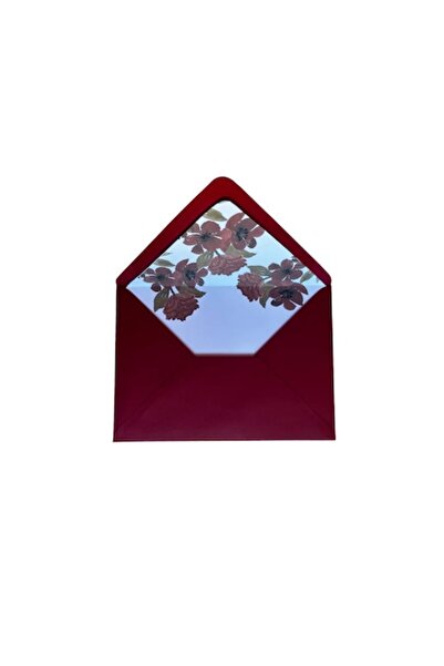 OEM Set plicuri pentru invitații, bordo, 12,5 x 17,5 cm, interior decorativ, ...