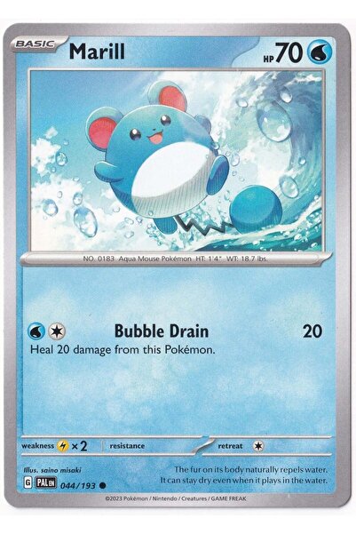 Pokemon ماريل 044/193 - باديدا إيفولد - بطاقة (لون النعناع)