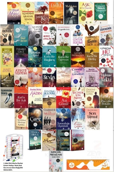 Nesil Yayınları Halit Ertuğrul Kitaplığı 50 Kitap Tam Set ve Rich Marka Marke...