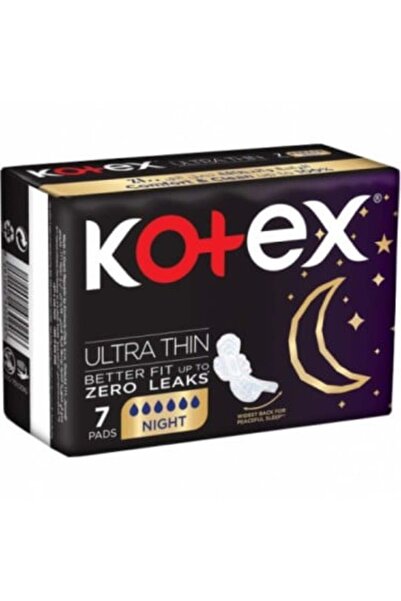 Kotex فوط صحية رفيعة جدا ليلية بالأجنحة من كوتكس , 7 فوط