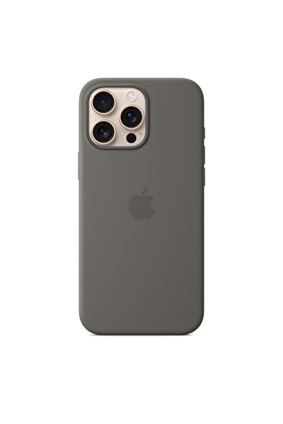 Apple Husă de silicon pentru iPhone 16 Pro Max cu MagSafe - Gri Piatră