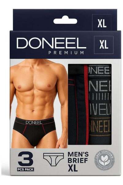 doneel Premium Men's Briefs, 3-Pack, Size M
