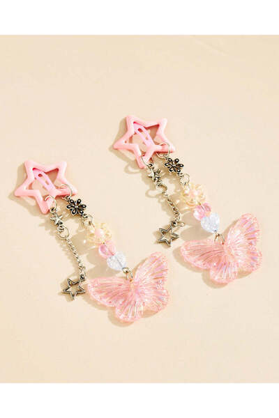 REDTAG Girls Assorted Butterfly Hair Claw 2 Piece Set