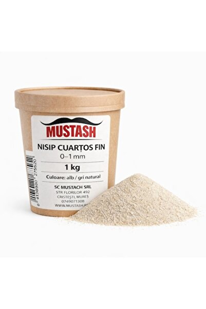 Mustash Nisip fin de cuarț 0.1-1 mm, Mustash, 1 kg, pentru mortar și lucrări ...
