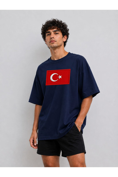 ZAVIXO Men's Oversize Crew Neck T-Shirt – 100% Cotton Casual Style
