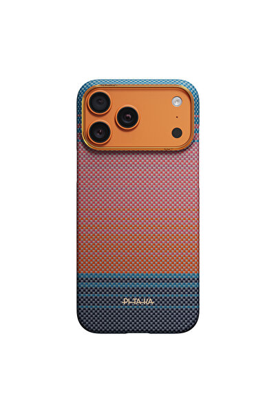 PITAKA iPhone 17 Pro Kılıf M-safeli Aramid Fiber Sunset 2.0 California Dream ...