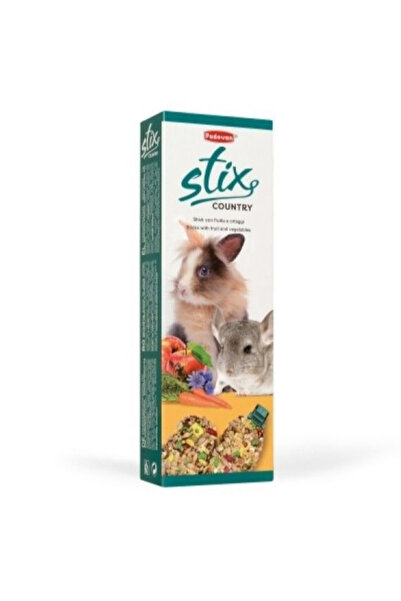 Padovan Baton STIX COUNTRY pentru Iepuri si Porcusori de Guineea, cu fructe s...