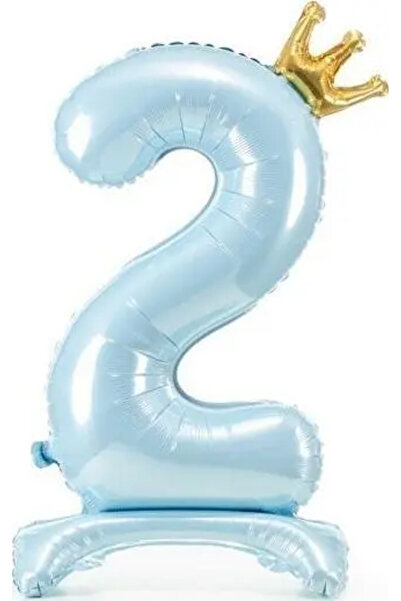 Partydeco Balon de picior din folie 2 84cm albastru