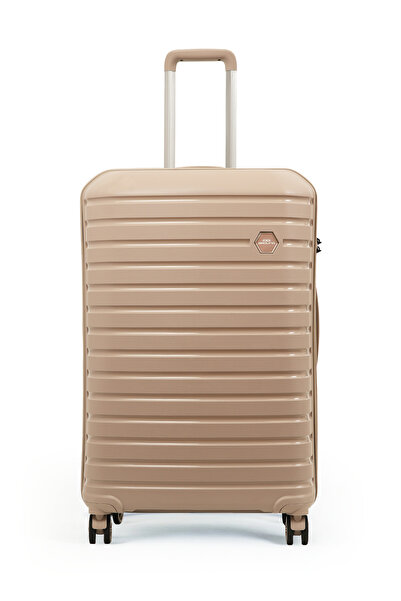 GROUND Vanille Büyük Boy Valiz - 10663 - Taş