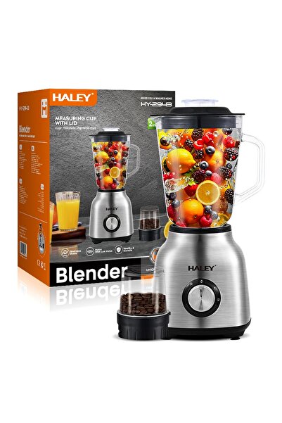 HALEY Blender HY-2943 1000W, 2 în 1, Bol Sticlă 1.5L, 2 Viteze + Pulse, Lame ...