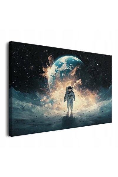 DecoWalls Pictura Pe Panza Cu Rama, DecoWalls, Om In Cosmos Astronaut, 120x80...