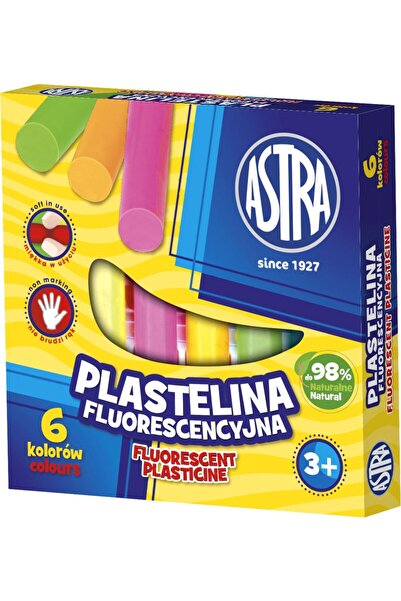 Astra Plastelină fluorescentă 6 culori
