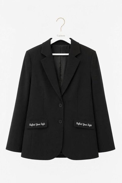 Raneel Kazançlı Alışveriş Women's Double-Breasted Collar Pocket Blazer Jacket...