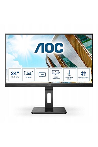 AOCEAN Monitor LED AOC 24P2QM 24'' Full HD VA 75Hz 4ms Difuzoare Pivot