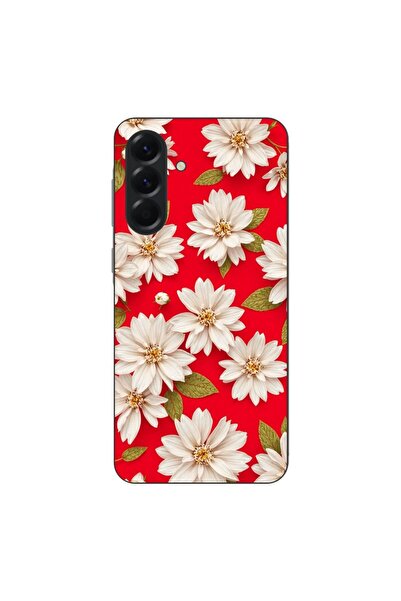OEM Θήκη συμβατή με Samsung Galaxy A26 από σιλικόνη gel TPU, με λευκά λουλούδ...