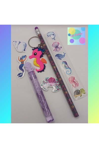Gift Bubbles e-shop 4 καλοκαιρινά πακέτα με λιλά σωληνάριο φυσαλίδων