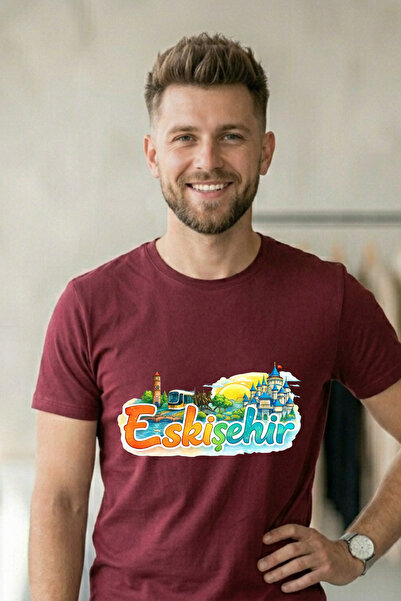 Baran Işık Eskişehir City Collection Graphic Printed Unisex T-Shirt