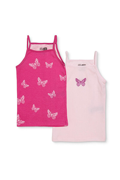 ebebek Hello Baby HelloBaby Kız Bebek 2li Atlet Çiçek Baskılı Bisiklet Yaka A...