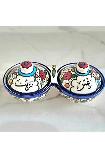 AL SHERESH FOOD Handmade Ceramic (Zait w Zaater) Serving Basket