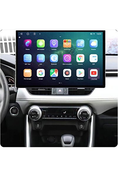 Carplayer شاشة أندرويد لتويوتا راف 4 مقاس 13 بوصة موديل 2019-2023 مع دعم أبل ...