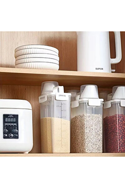 Livenda Measuring Cup with Lid and Grain Storage Container - Handle Design - ...