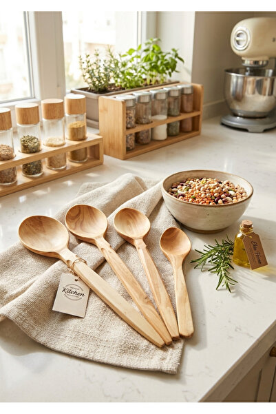 Home Trabzon Region Handmade Genuine Boxwood Spoon Set of 4