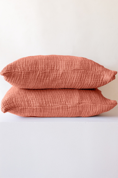 vivamaison 4 Layer Muslin Pillowcase Set of 2 50X70 cm 100% Cotton Breathable