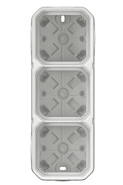 Legrand NOWE PLEXO 55 Cutie de perete triplă cu orificiu pentru cabluri, albă...