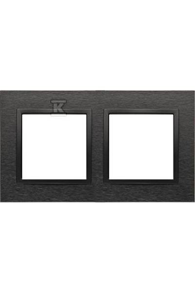 Kontakt-Simon Simon 54 Nature Cadru metalic 2 ori, Inox Dark DRN2/83