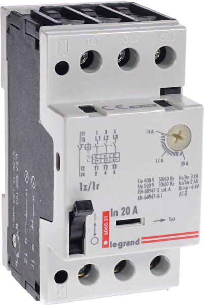 Legrand Comutator motor 3P 9kW 14-20A M 250 1R/1Z 20 606831