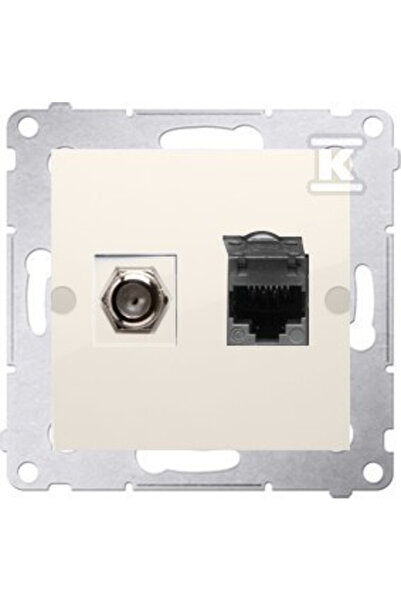 Kontakt-Simon Antenă și soclu de calculator Simon 54 tip F și RJ45 cat. 6 cre...