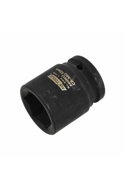 AwTools Capac de impact cu 6 puncte de prindere 3/4 " scurt 30mm negru