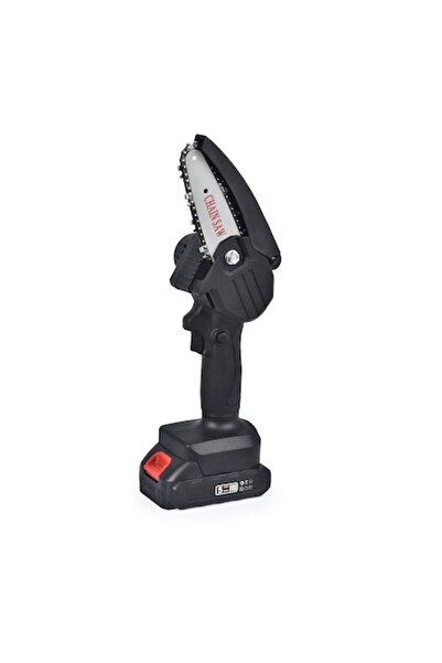 Sanlux Mini ferăstrău electric fără fir, cu lanț și lamă de 6 inch, 1 baterie...