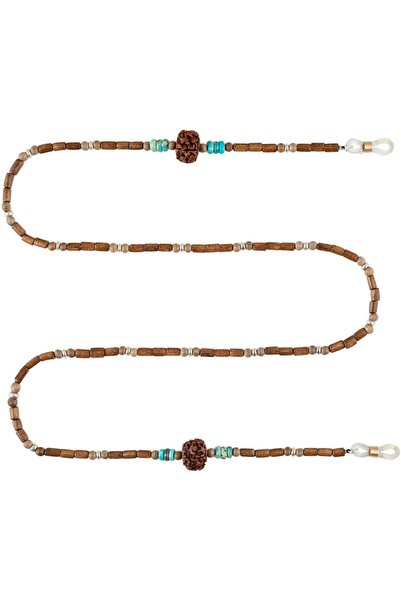 MINZA Shanti Unisex Eyewear Chain, 925 Sterling Silver, Beaded Eyewear Chain,...