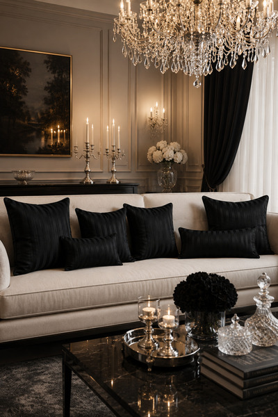 KIRLENT TEKSTİL Soft Elegance Series Sapphire Decorative Throw Pillow Cover