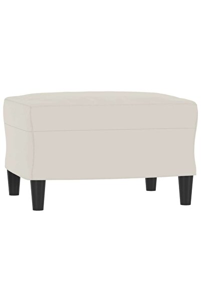 vidaxl Taburet, crem, 60x50x41 cm, catifea