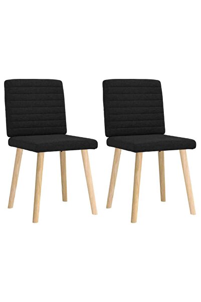 vidaxl Scaune de bucătărie, 2 buc. negru, textil