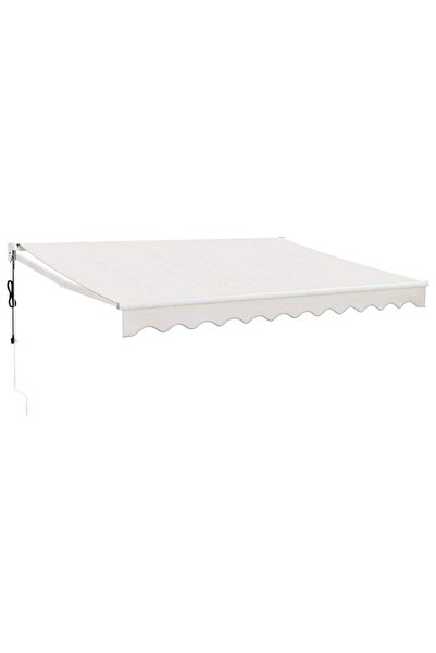 vidaxl Copertină retractabilă automată, crem, 3 x 2,5 m