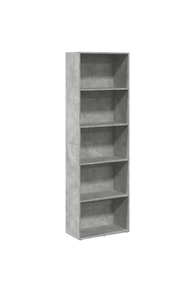 vidaxl Bibliotecă, gri beton, 60x30x189 cm, lemn prelucrat