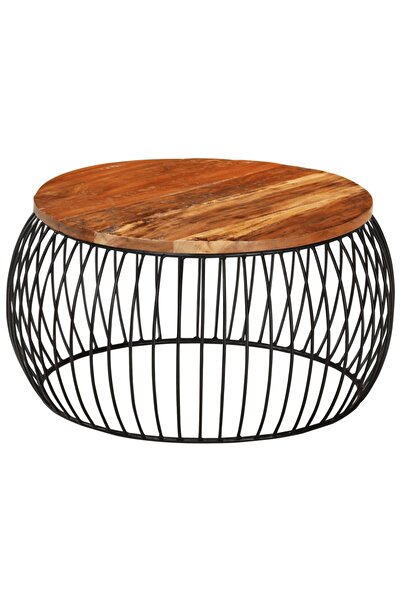 vidaxl Măsuță de cafea, Ø68 cm, lemn masiv reciclat