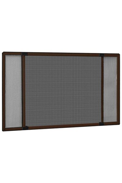 vidaxl Plasă de insecte extensibilă pentru ferestre, maro, (75-143)x 50 cm